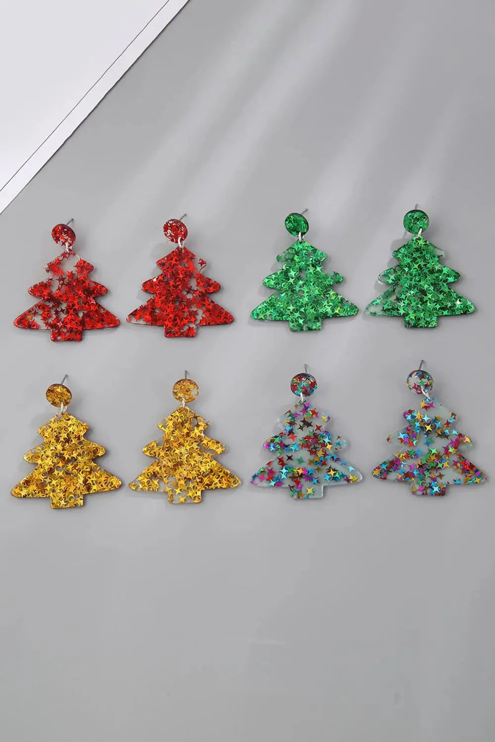 Lovcia Christmas Tree Acrylic Earrings-Earrings-Red/Style A-One Size-Red/Style A