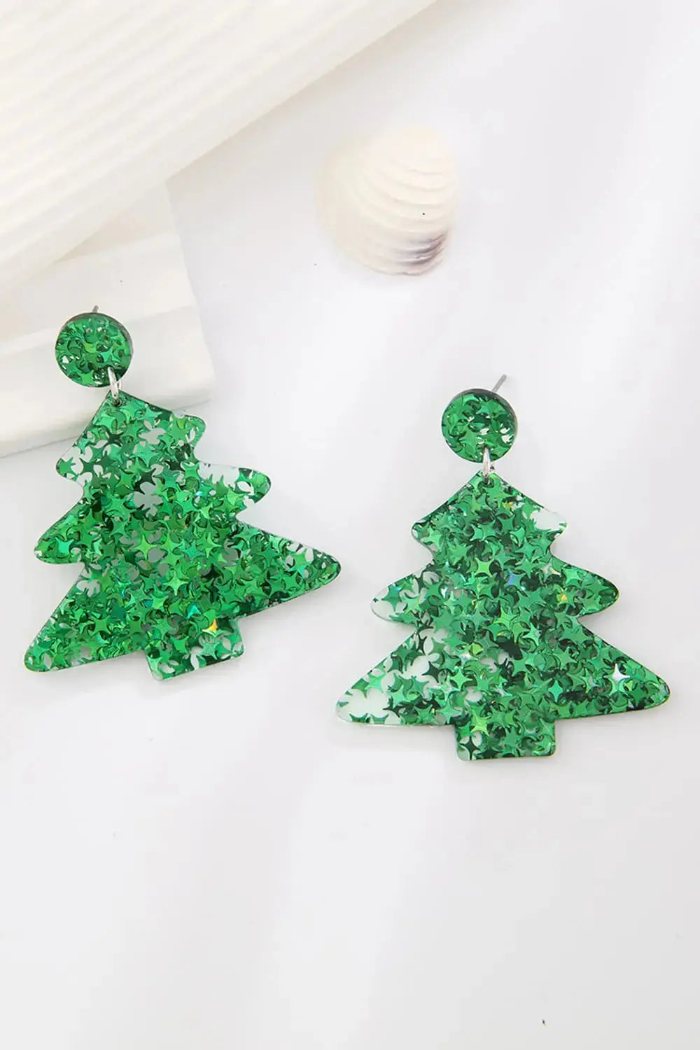 Lovcia Christmas Tree Acrylic Earrings-Earrings-Red/Style A-One Size-Red/Style A