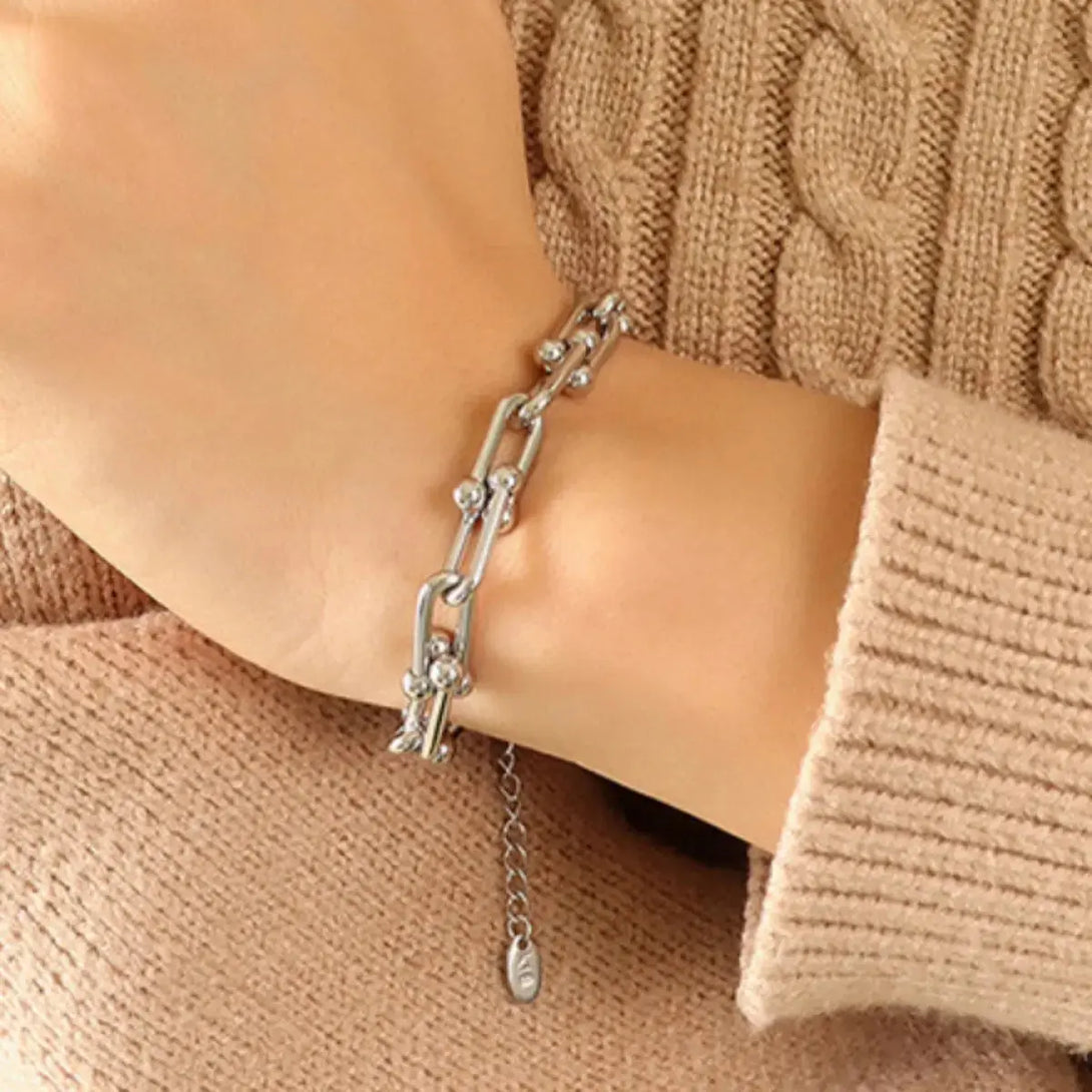 Lovcia Chunky Chain Titanium Steel Bracelet-Bracelets-Gold-One Size-Gold