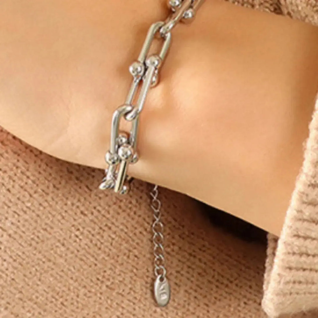 Lovcia Chunky Chain Titanium Steel Bracelet-Bracelets-Gold-One Size-Gold