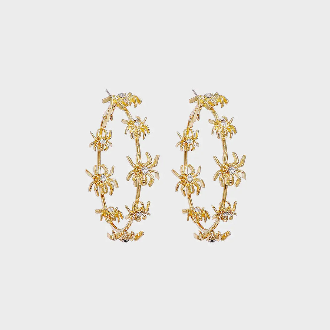 Lovcia Circle Shape Rhinestone Alloy Earrings-Earrings-Style B-One Size-Style B