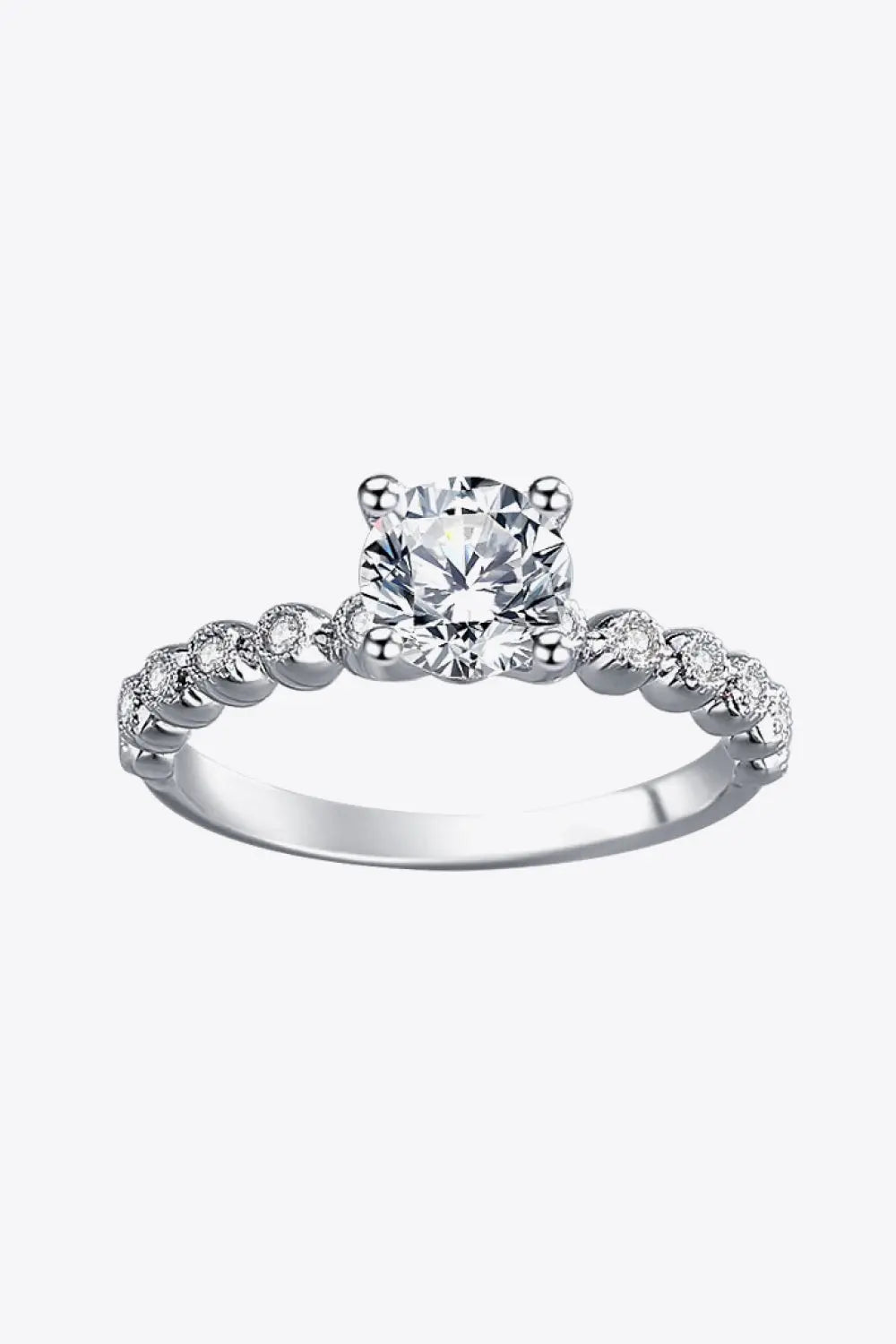 Lovcia Classic 4-Prong Moissanite Ring-Rings-Silver-6-Silver