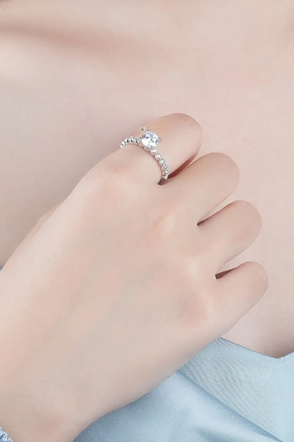 Lovcia Classic 4-Prong Moissanite Ring-Rings-Silver-6-Silver