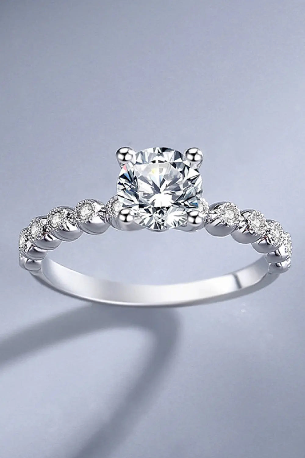 Lovcia Classic 4-Prong Moissanite Ring-Rings-Silver-6-Silver