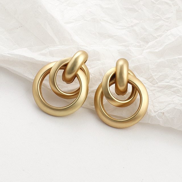 Lovcia Classic and Trendy Hoops Knots and More Versatile Gold Plated Earrings Collection-Earrings-Gold-C-Gold