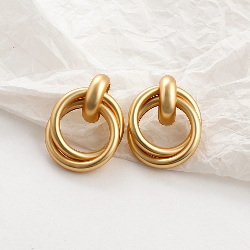 Lovcia Classic and Trendy Hoops Knots and More Versatile Gold Plated Earrings Collection-Earrings-Gold-I-Gold