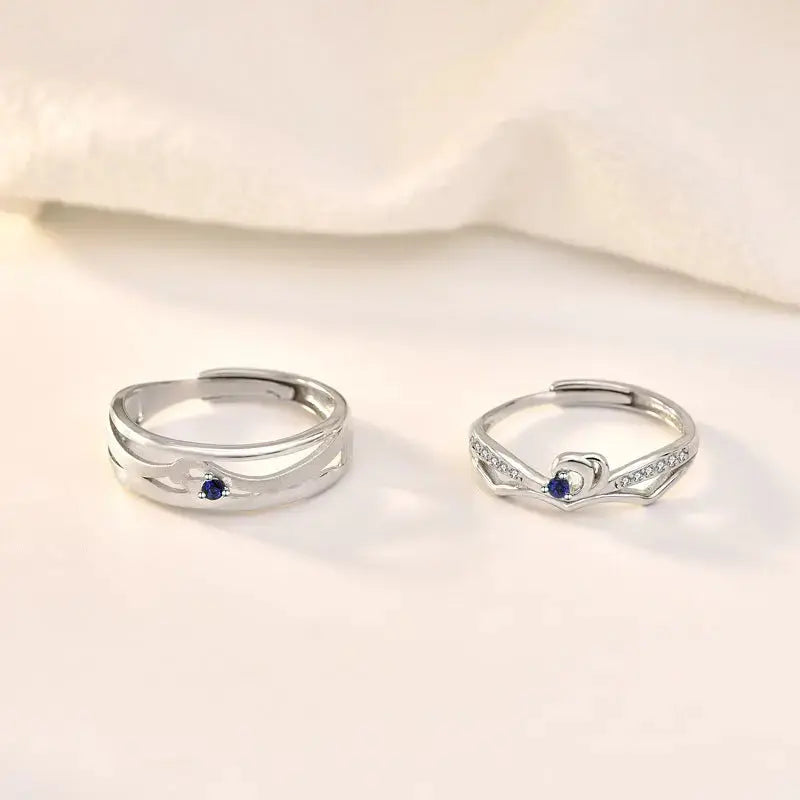 Lovcia Classic CZ Safe Haven 925 Sterling Silver Adjustable Promise Ring-Rings-Men Ring-Men Ring