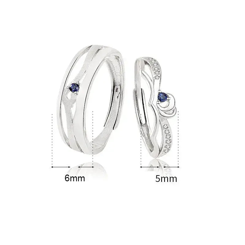 Lovcia Classic CZ Safe Haven 925 Sterling Silver Adjustable Promise Ring-Rings-Men Ring-Men Ring