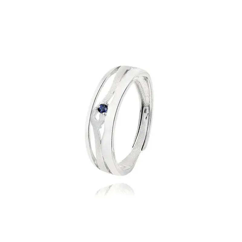 Lovcia Classic CZ Safe Haven 925 Sterling Silver Adjustable Promise Ring-Rings-Men Ring-Men Ring