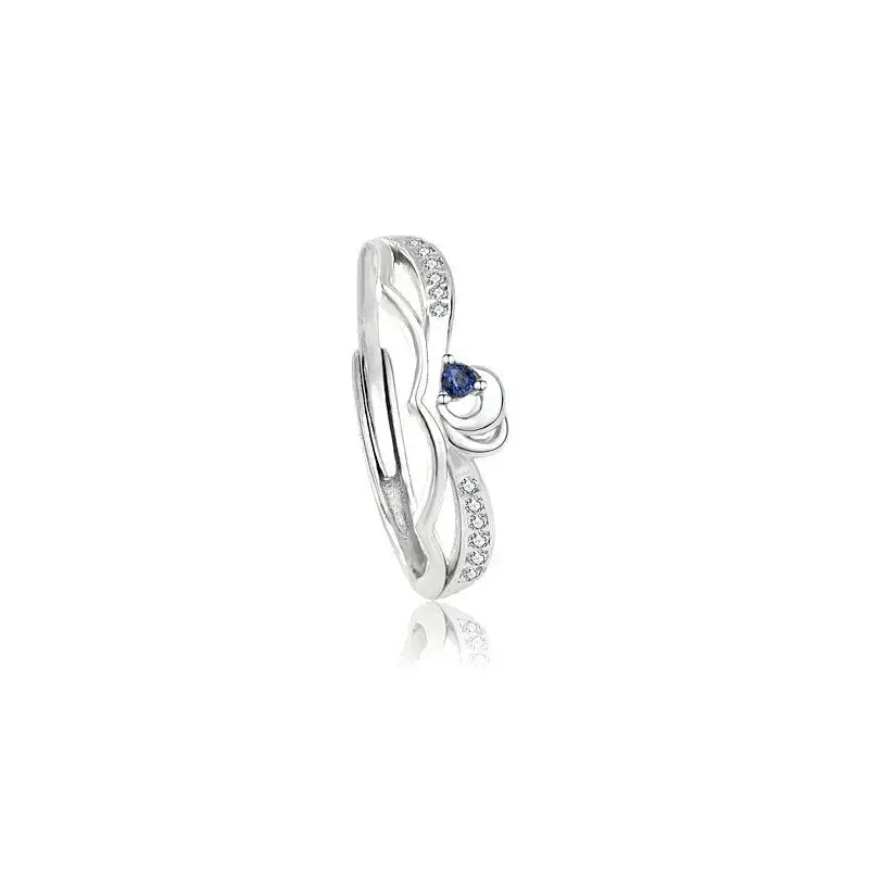 Lovcia Classic CZ Safe Haven 925 Sterling Silver Adjustable Promise Ring-Rings-Women Ring-Women Ring