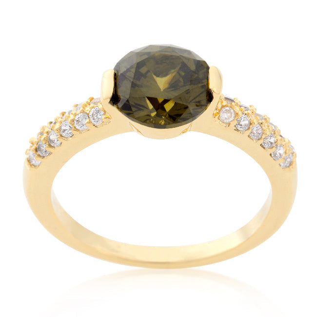 Lovcia Classic Eternity Gold-Plated Engagement Ring-Rings-5-5
