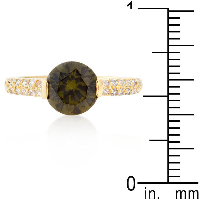 Lovcia Classic Eternity Gold-Plated Engagement Ring-Rings-5-5