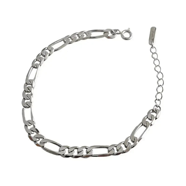 Lovcia Classic Hollow Chain 925 Sterling Silver Bracelet-Bracelets-Silver-Silver