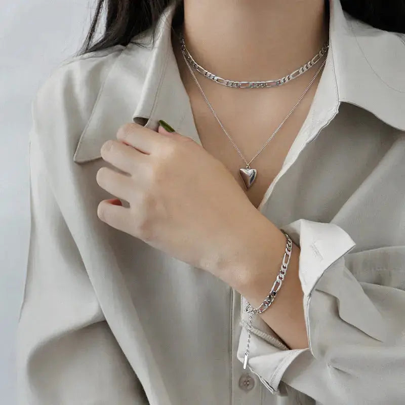 Lovcia Classic Hollow Chain 925 Sterling Silver Bracelet-Bracelets-Silver-Silver