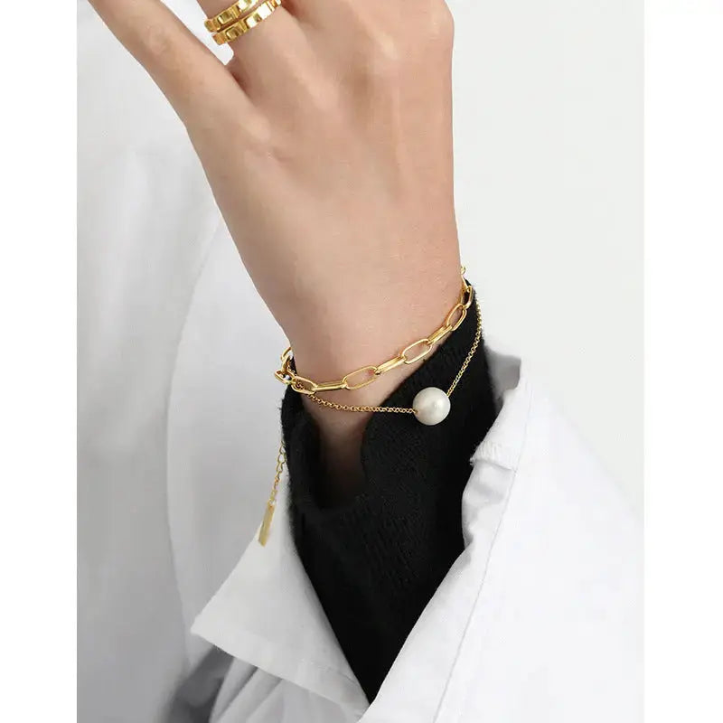 Lovcia Classic Hollow Chain New 925 Sterling Silver Bracelet-Bracelets-Rhodium-Rhodium