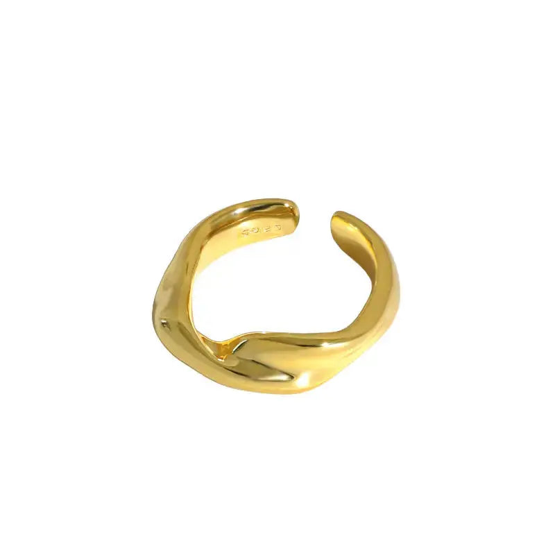 Lovcia Classic Twisted Knot 925 Sterling Silver Adjustable Ring-Rings-Yellow Gold-Yellow Gold