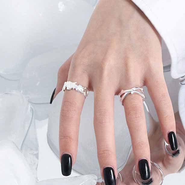 Lovcia Classic X Cross Adjustable Ring 925 Silver Gold-Rings-Yellow Gold-Yellow Gold