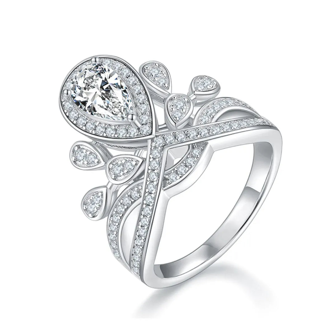 Lovcia Classical Grace 1 Carat Moissanite 925 Sterling Silver Ring for Women - Blush Pink-5- - Buy latest trendy Rings for Women and Girls