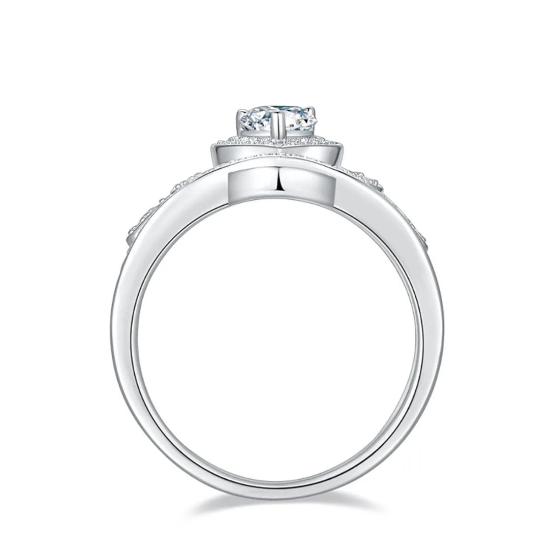 Lovcia Classical Grace 1 Carat Moissanite 925 Sterling Silver Ring for Women - Blush Pink-5- - Buy latest trendy Rings for Women and Girls