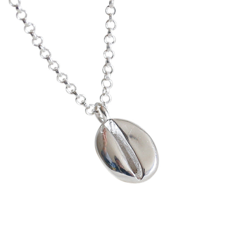 Lovcia Coffee Bean 925 Sterling Silver Necklace 400mm-Necklaces-Rhodium-Rhodium