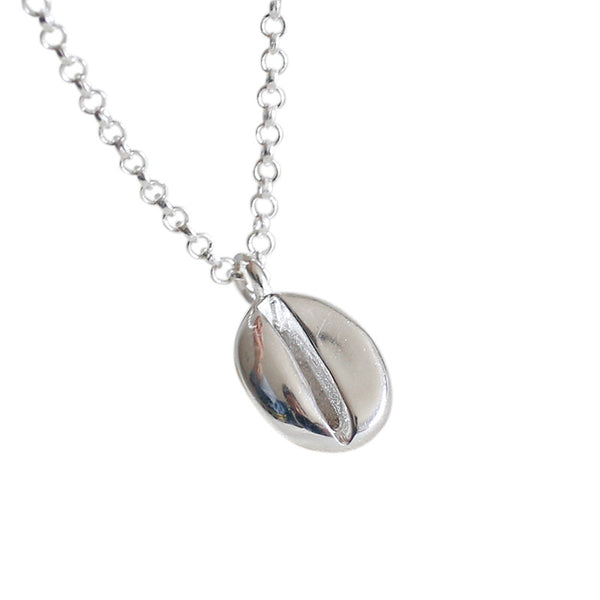 Lovcia Coffee Bean 925 Sterling Silver Necklace 400mm-Necklaces-Rhodium-Rhodium