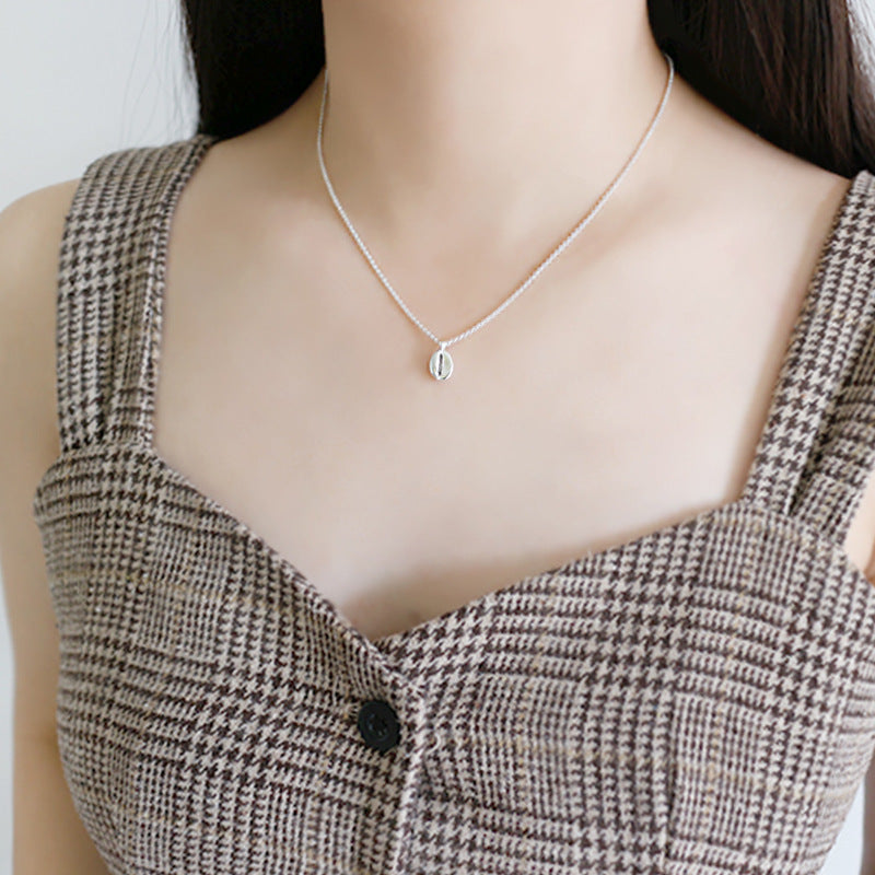 Lovcia Coffee Bean 925 Sterling Silver Necklace 400mm-Necklaces-Rhodium-Rhodium