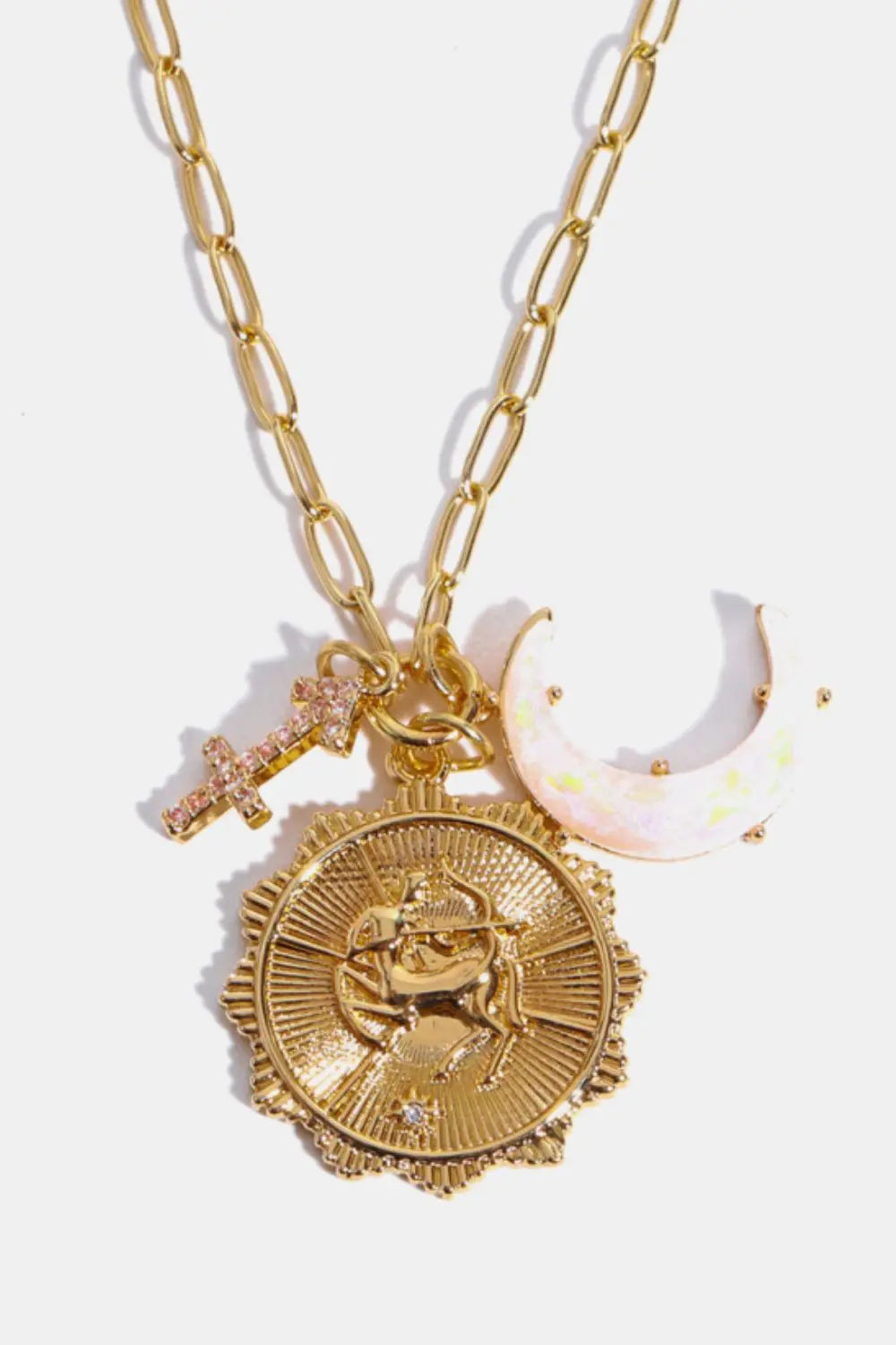 Lovcia Constellation and Moon Pendant Copper Necklace-Necklaces-Capricorn-One Size-Capricorn