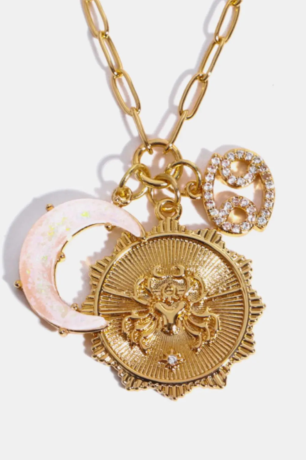 Lovcia Constellation and Moon Pendant Copper Necklace-Necklaces-Capricorn-One Size-Capricorn
