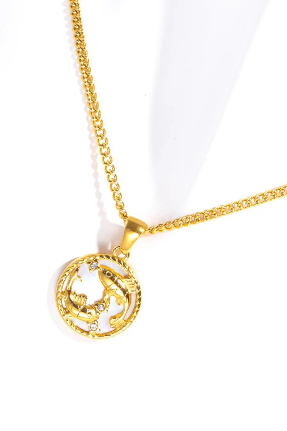 Lovcia Constellation Pendant Stainless Steel Necklace-Necklaces-Aguarius-One Size-Aguarius