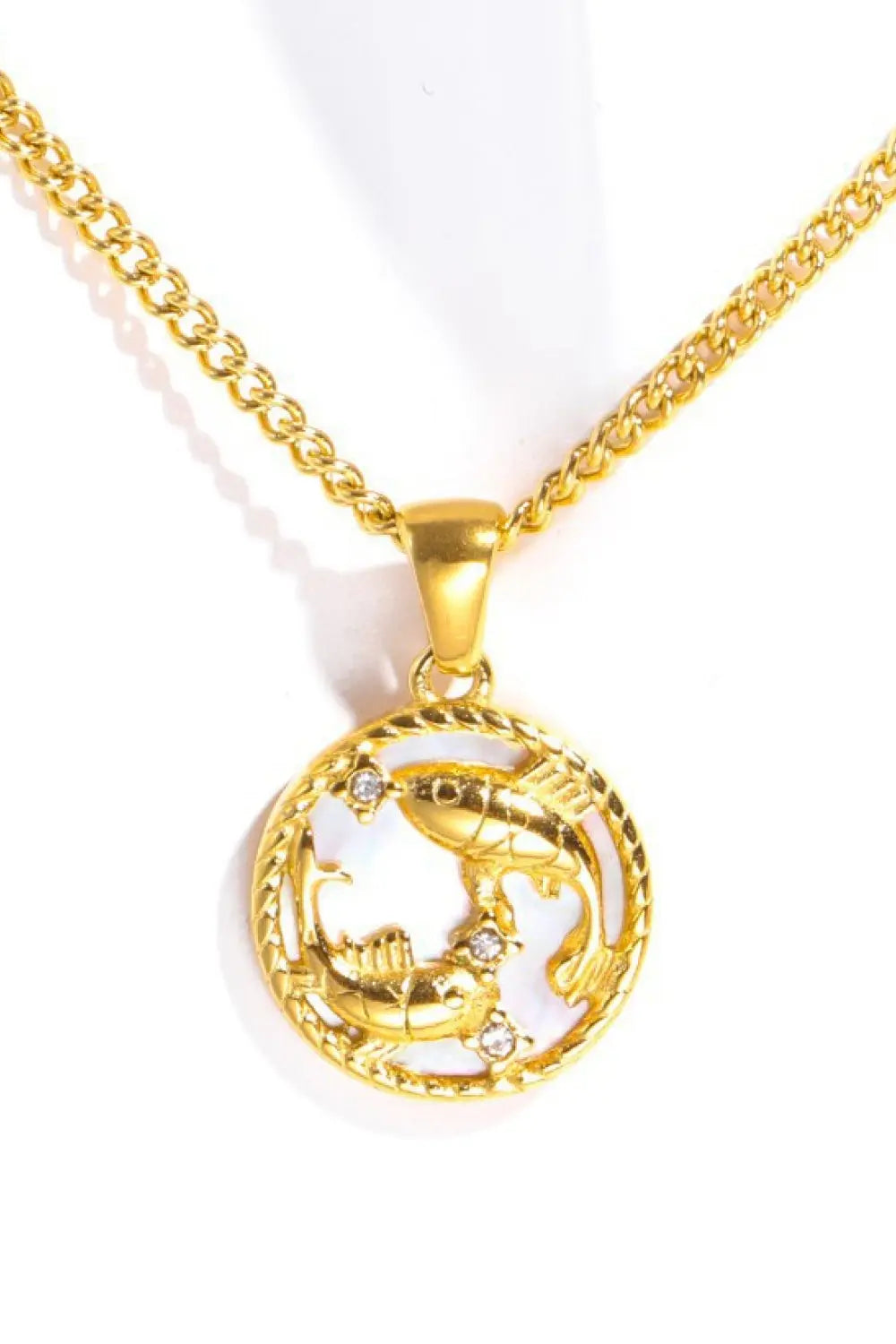 Lovcia Constellation Pendant Stainless Steel Necklace-Necklaces-Aguarius-One Size-Aguarius