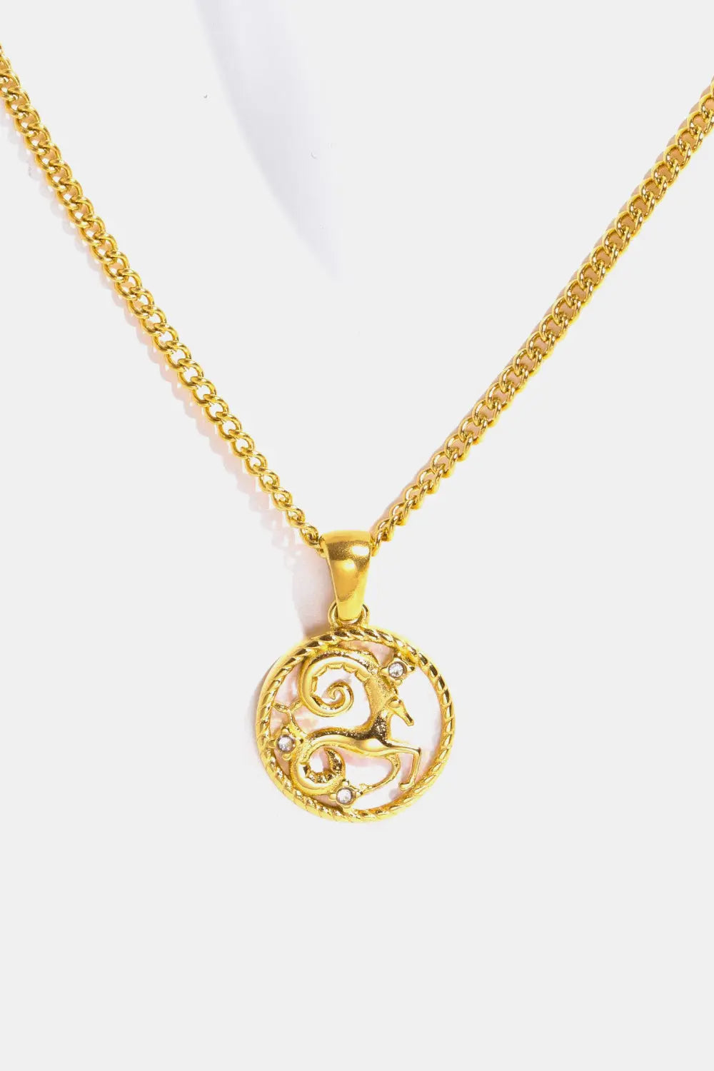 Lovcia Constellation Pendant Stainless Steel Necklace-Necklaces-Aguarius-One Size-Aguarius