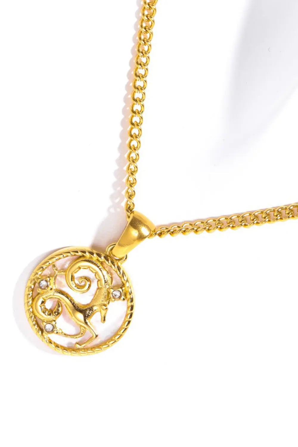 Lovcia Constellation Pendant Stainless Steel Necklace-Necklaces-Aguarius-One Size-Aguarius