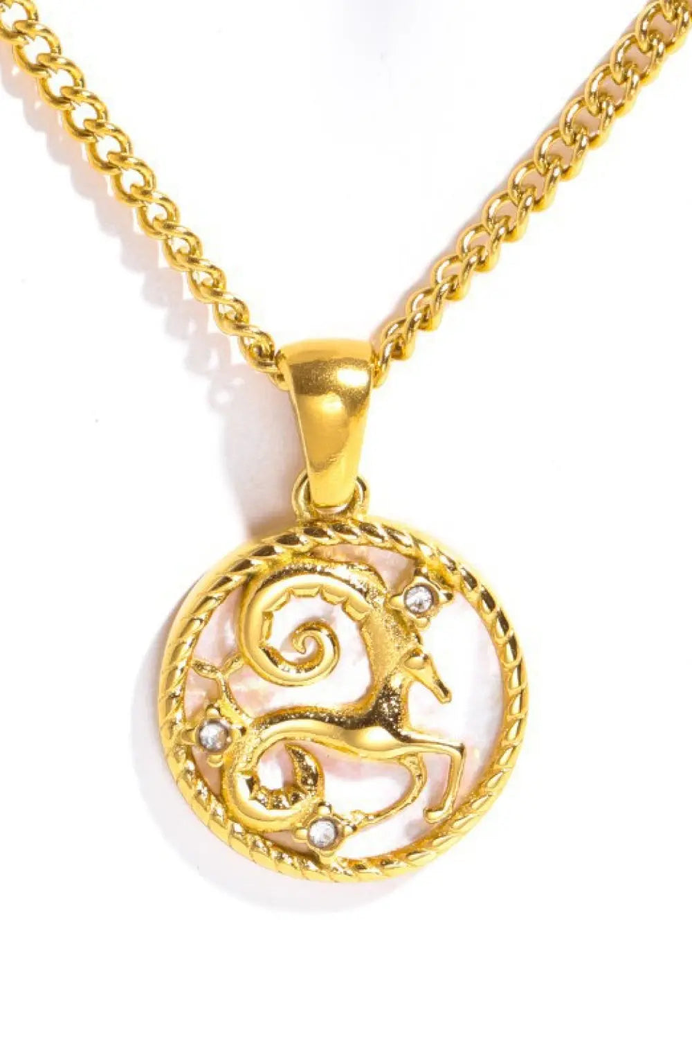 Lovcia Constellation Pendant Stainless Steel Necklace-Necklaces-Aguarius-One Size-Aguarius