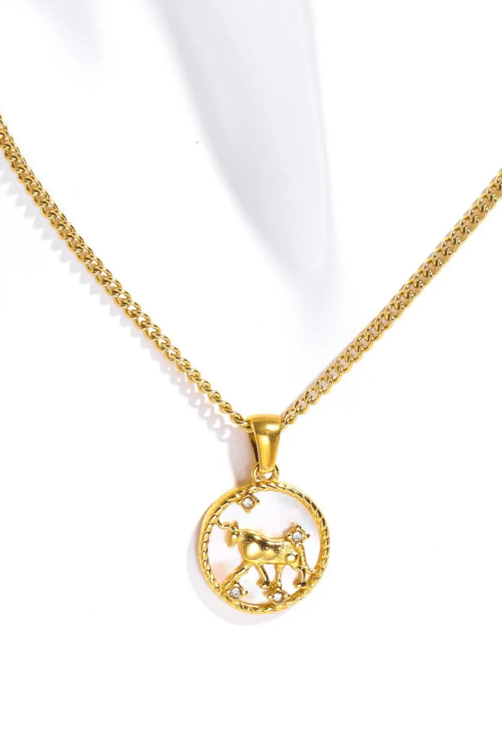 Lovcia Constellation Pendant Stainless Steel Necklace-Necklaces-Aguarius-One Size-Aguarius
