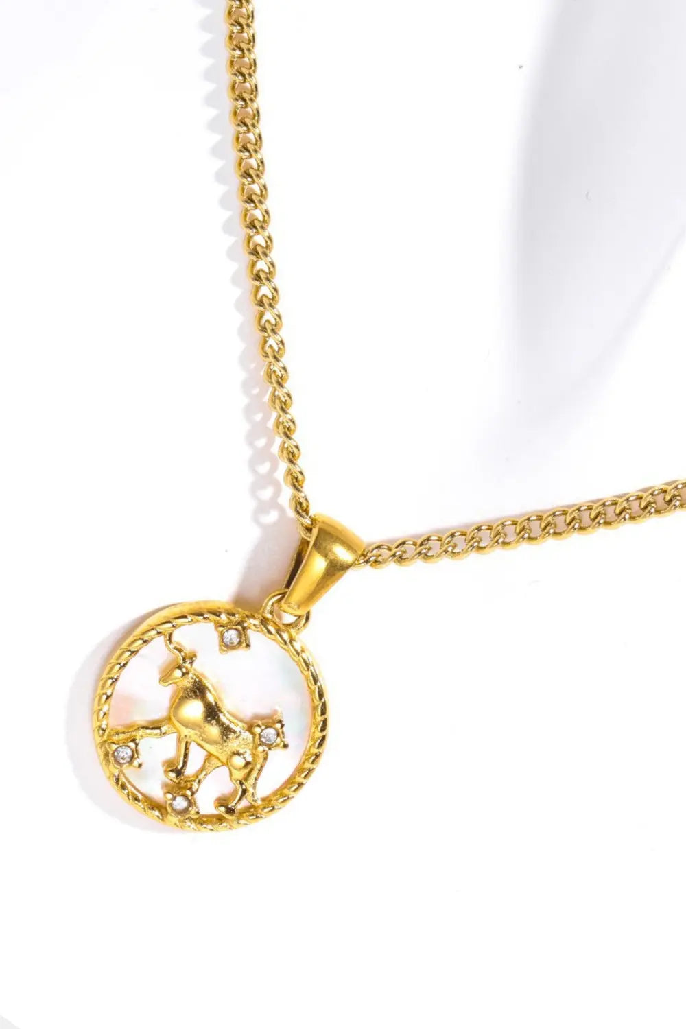 Lovcia Constellation Pendant Stainless Steel Necklace-Necklaces-Aguarius-One Size-Aguarius