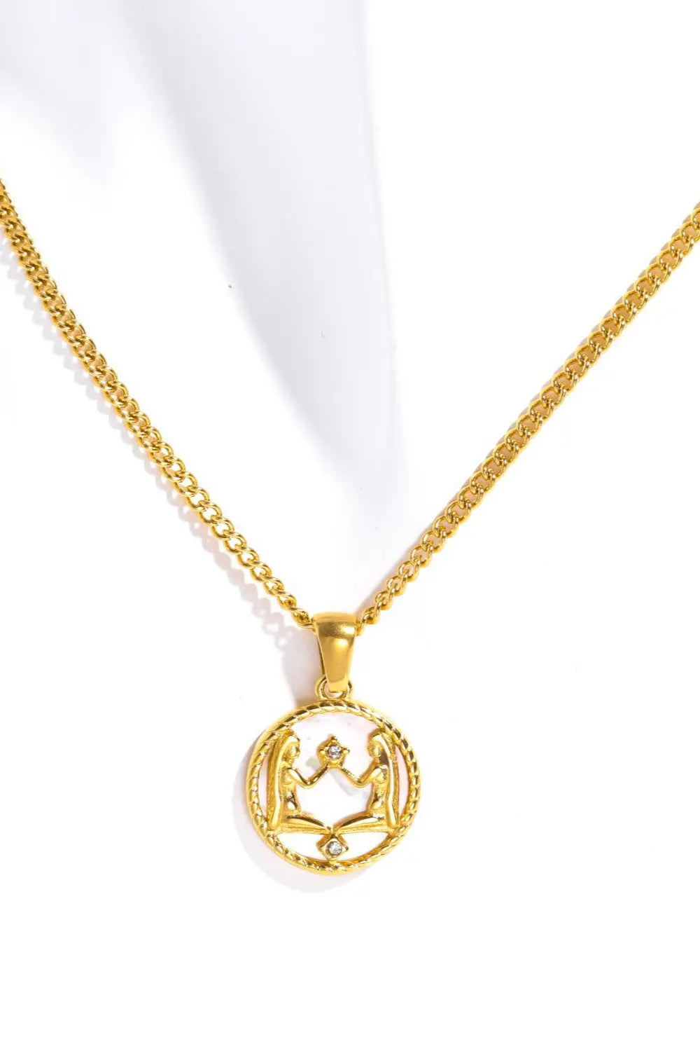 Lovcia Constellation Pendant Stainless Steel Necklace-Necklaces-Aguarius-One Size-Aguarius