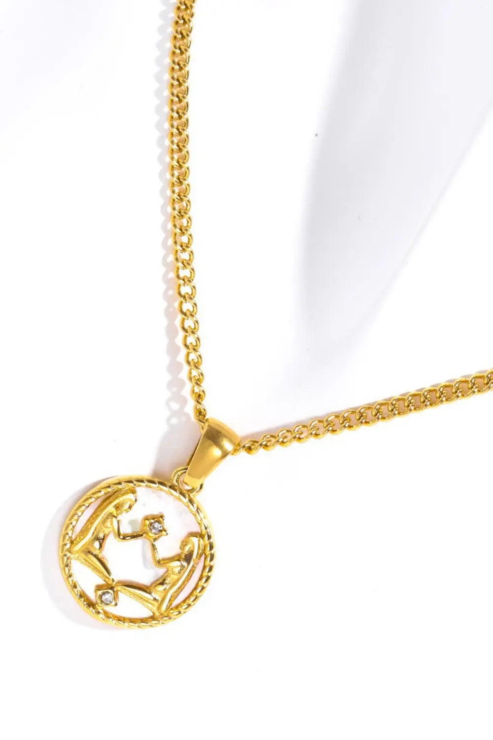 Lovcia Constellation Pendant Stainless Steel Necklace-Necklaces-Aguarius-One Size-Aguarius