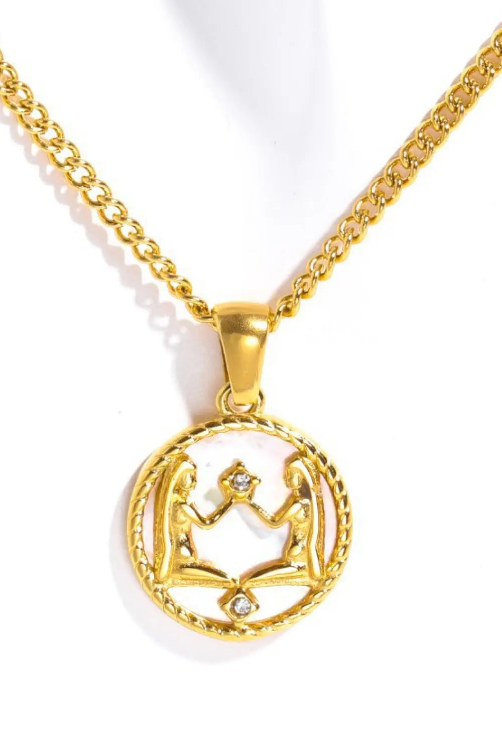 Lovcia Constellation Pendant Stainless Steel Necklace-Necklaces-Aguarius-One Size-Aguarius