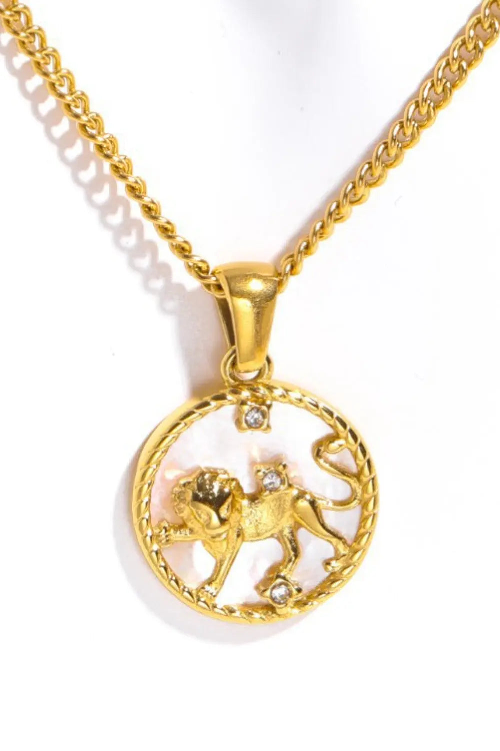 Lovcia Constellation Pendant Stainless Steel Necklace-Necklaces-Aguarius-One Size-Aguarius