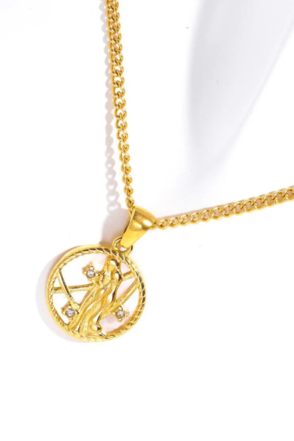 Lovcia Constellation Pendant Stainless Steel Necklace-Necklaces-Aguarius-One Size-Aguarius