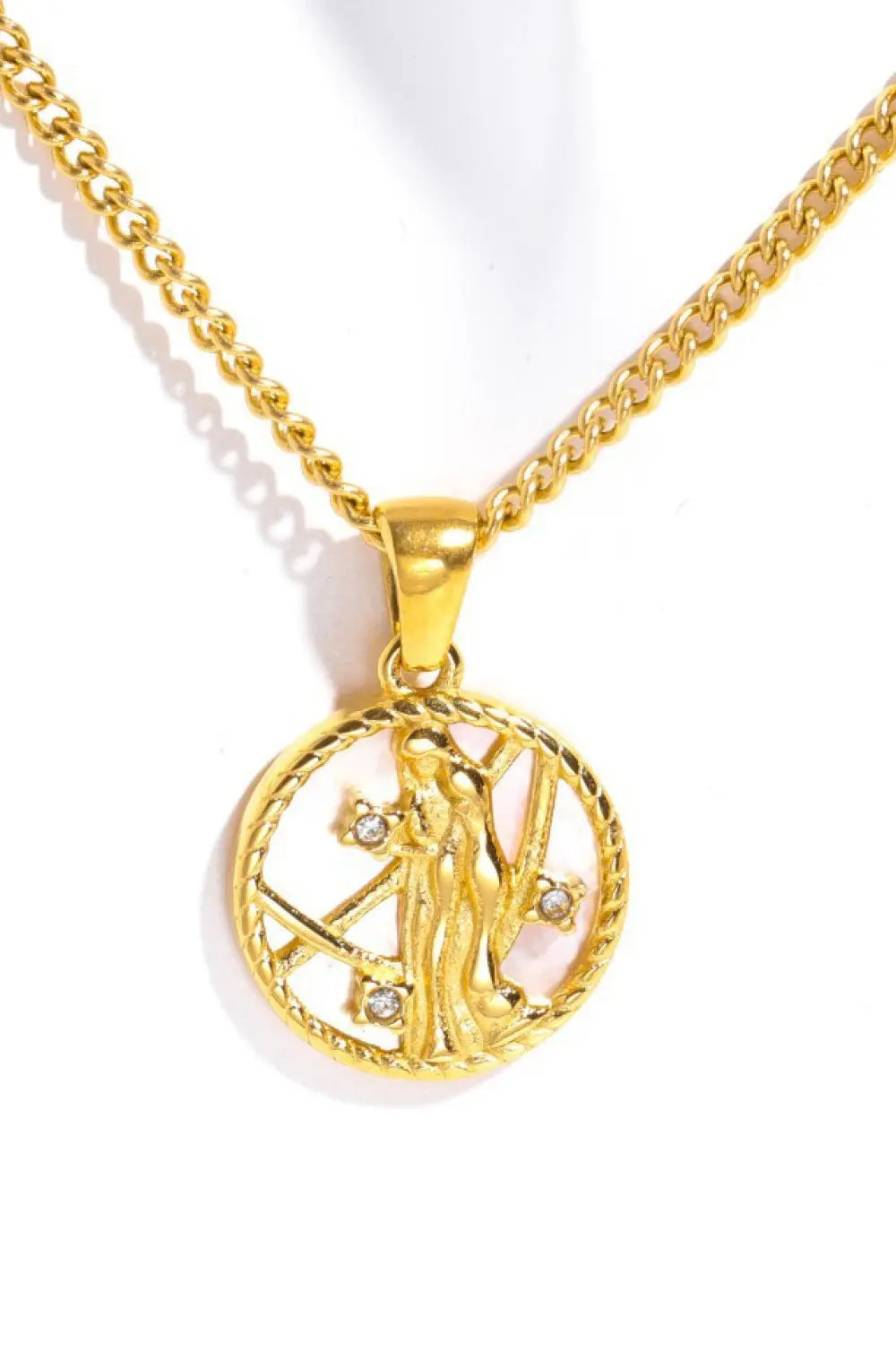 Lovcia Constellation Pendant Stainless Steel Necklace-Necklaces-Aguarius-One Size-Aguarius