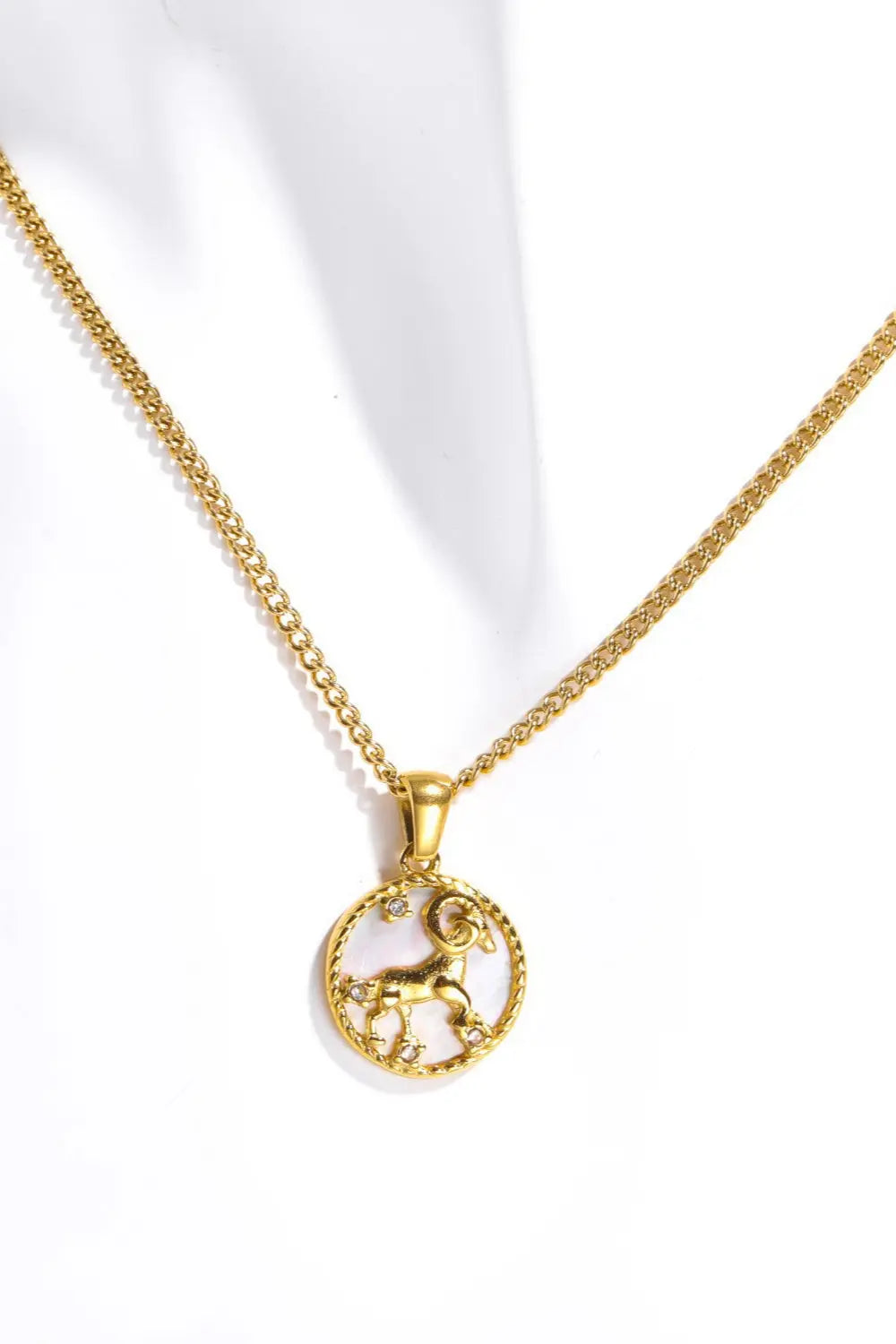 Lovcia Constellation Pendant Stainless Steel Necklace-Necklaces-Aguarius-One Size-Aguarius