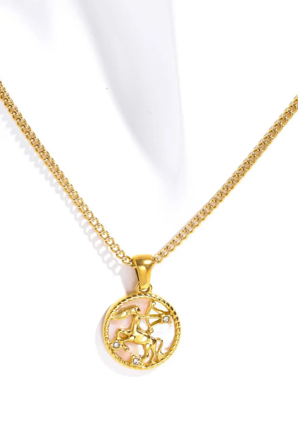Lovcia Constellation Pendant Stainless Steel Necklace-Necklaces-Aguarius-One Size-Aguarius
