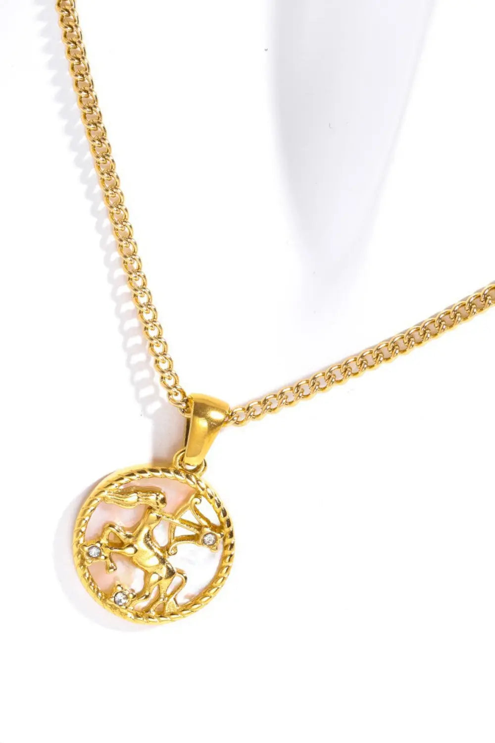 Lovcia Constellation Pendant Stainless Steel Necklace-Necklaces-Aguarius-One Size-Aguarius