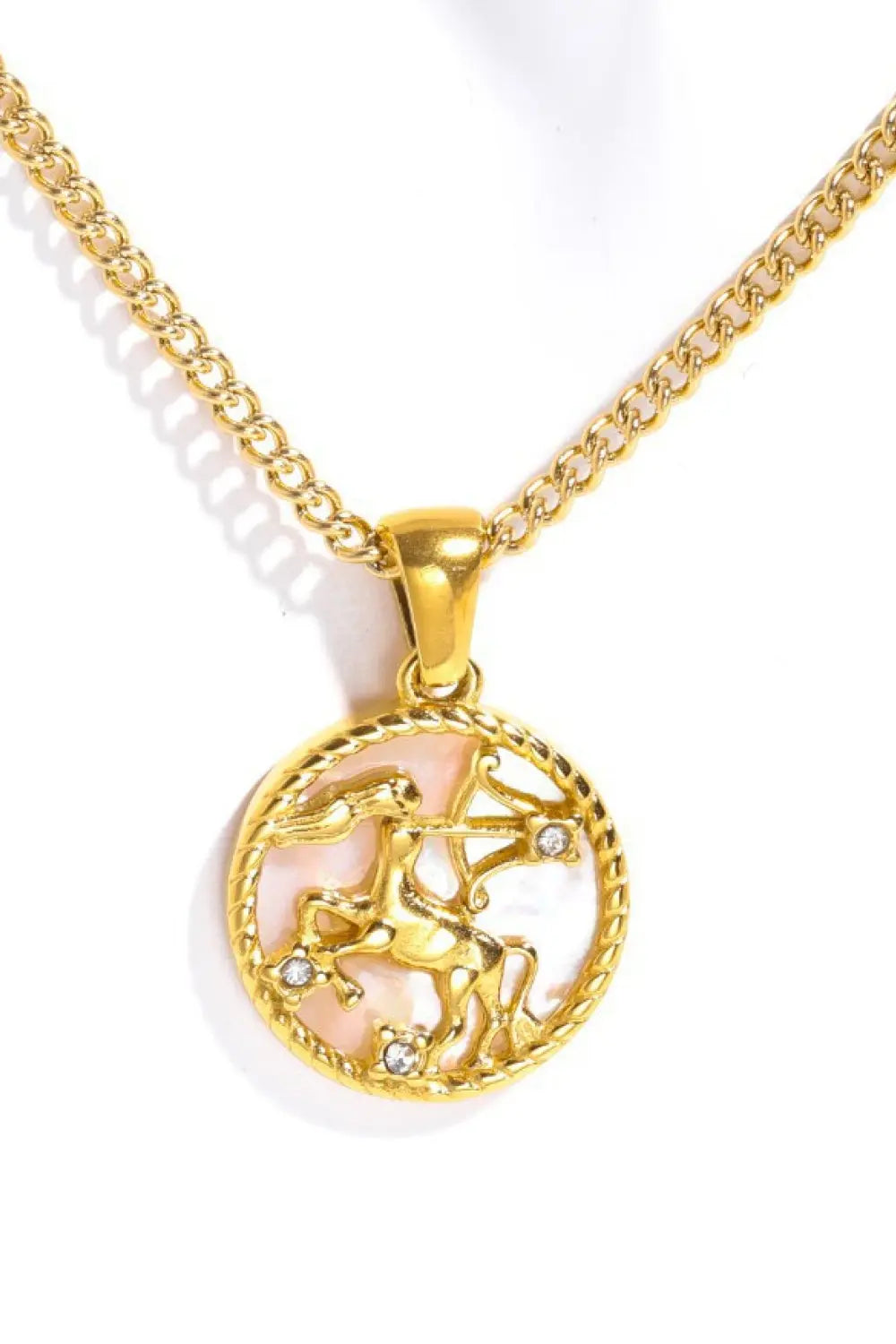 Lovcia Constellation Pendant Stainless Steel Necklace-Necklaces-Aguarius-One Size-Aguarius