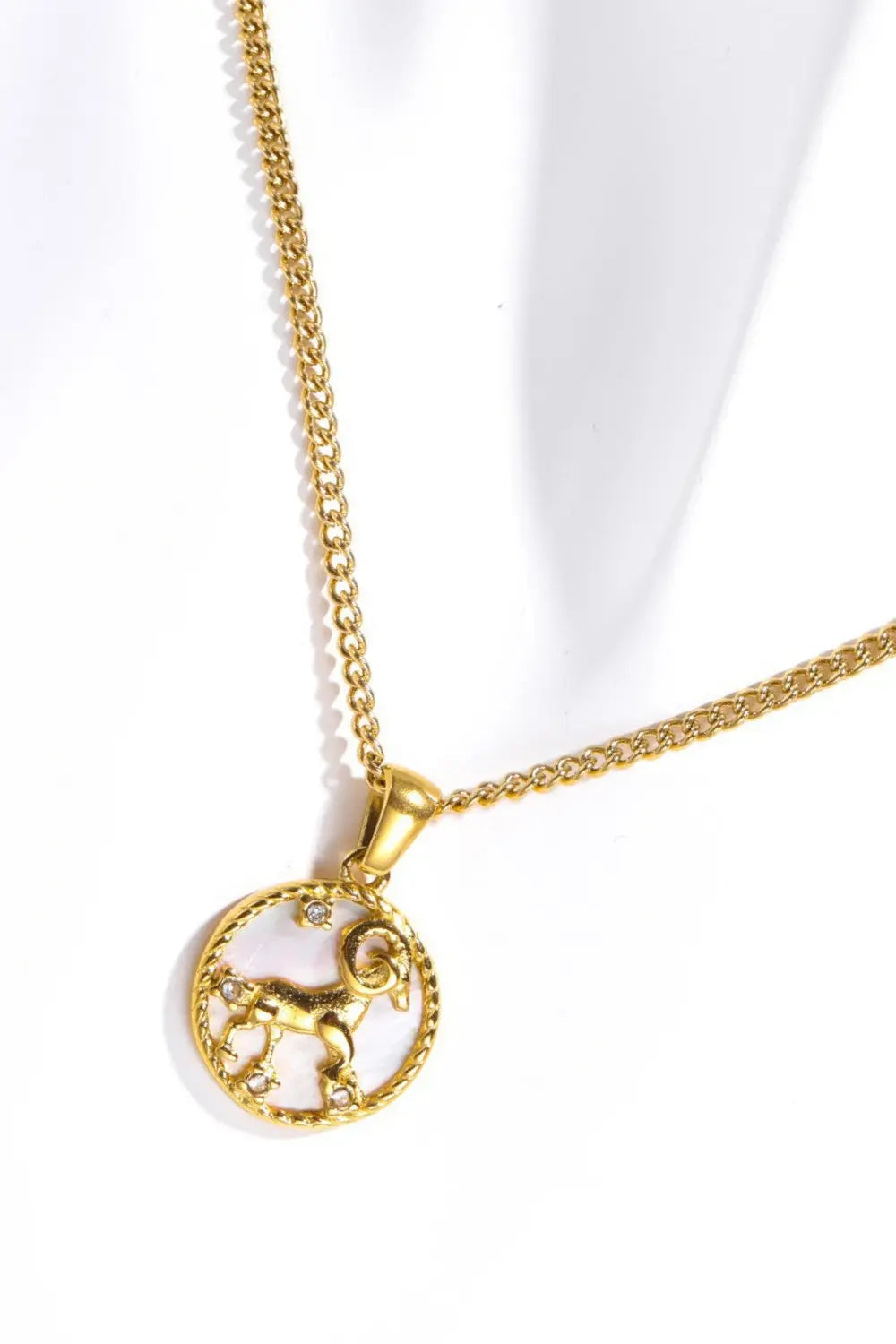Lovcia Constellation Pendant Stainless Steel Necklace-Necklaces-Aguarius-One Size-Aguarius