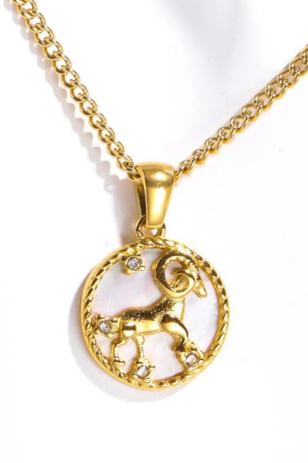 Lovcia Constellation Pendant Stainless Steel Necklace-Necklaces-Aguarius-One Size-Aguarius