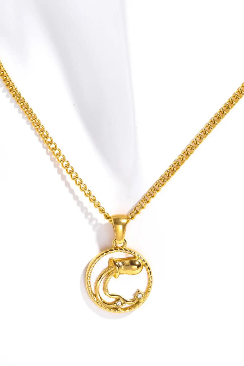 Lovcia Constellation Pendant Stainless Steel Necklace-Necklaces-Aguarius-One Size-Aguarius