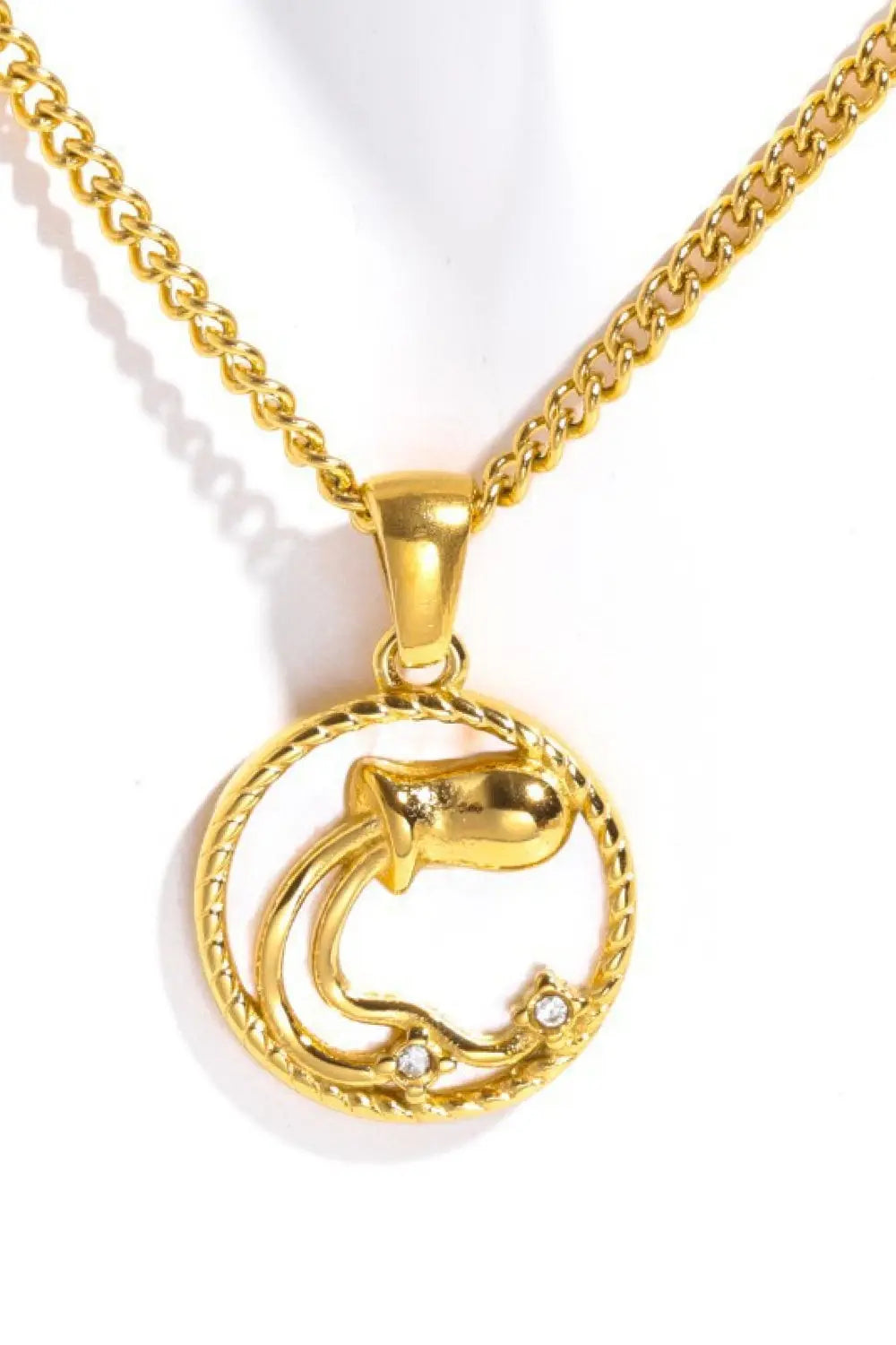 Lovcia Constellation Pendant Stainless Steel Necklace-Necklaces-Aguarius-One Size-Aguarius