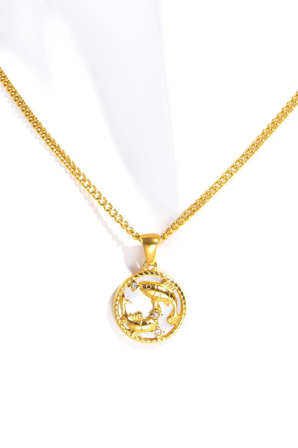 Lovcia Constellation Pendant Stainless Steel Necklace-Necklaces-Aguarius-One Size-Aguarius